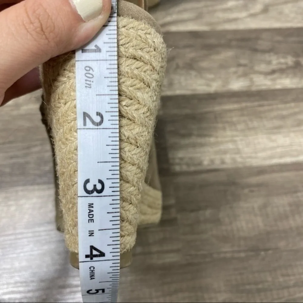 REPORT Espadrille Peep Toe Wedges size 9.5